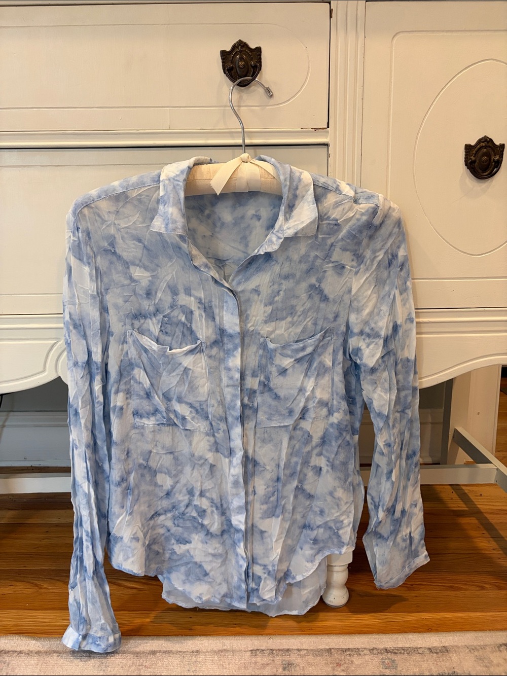 cloth & stone Light Blue Tie-Dye Button Down Shirt